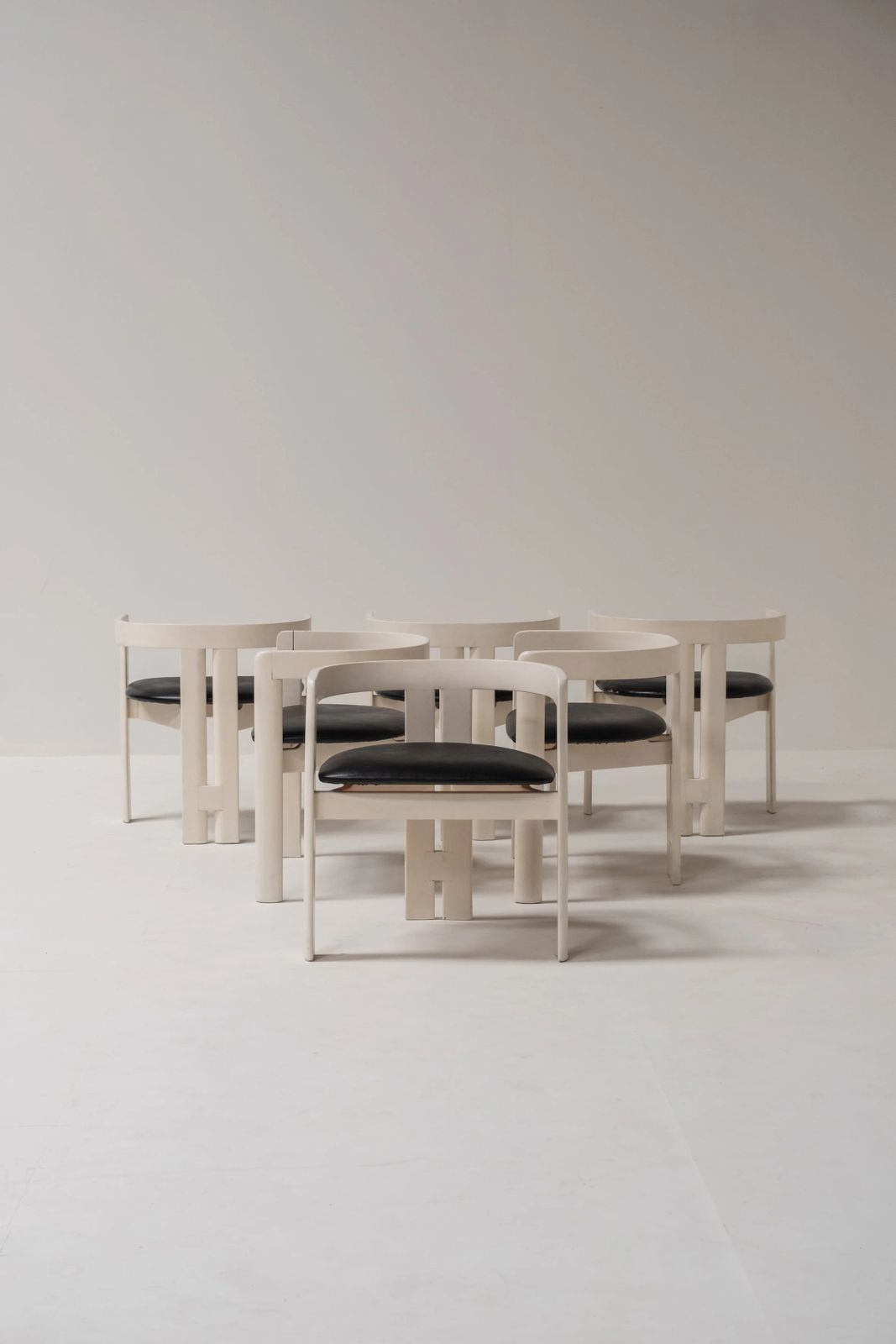 Furniture Set Of 6 Pigreco Chairs, Gavina Production By Tobia Scarpa photo