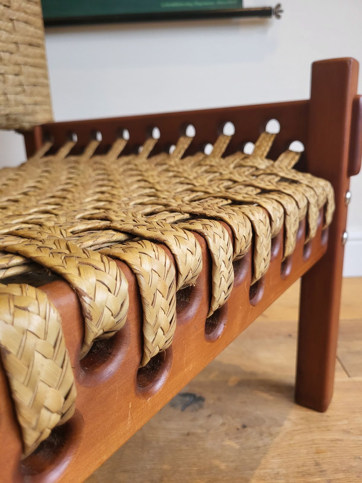 Mid Century Woven Safari Chair photo furniture