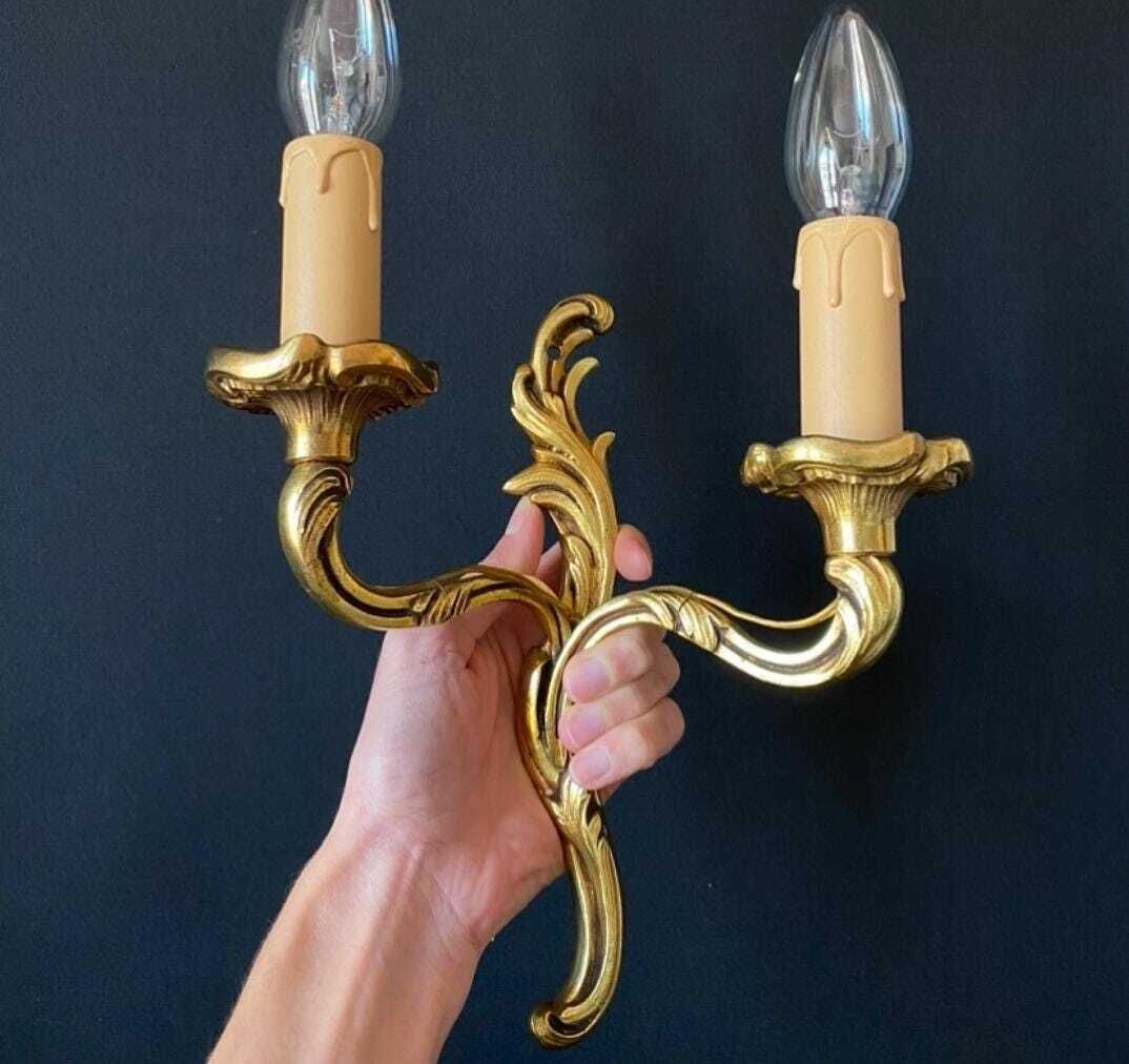 photo for sale Douanevrij voor de VS. Paar Franse wandlampen