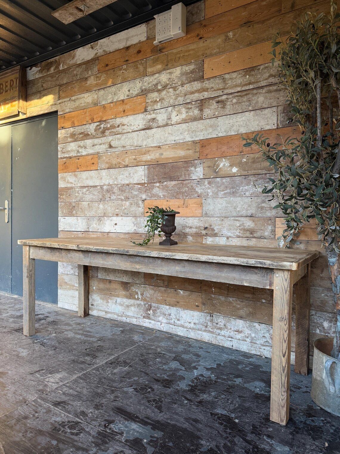 Rustic Reclaimed 2.15 Metre Table photo Garden Furniture