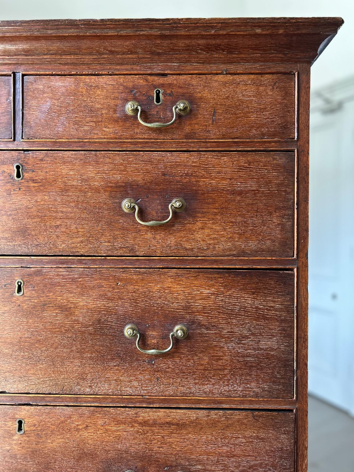 photo for sale Elegant George 1st Oak Chest On Stand