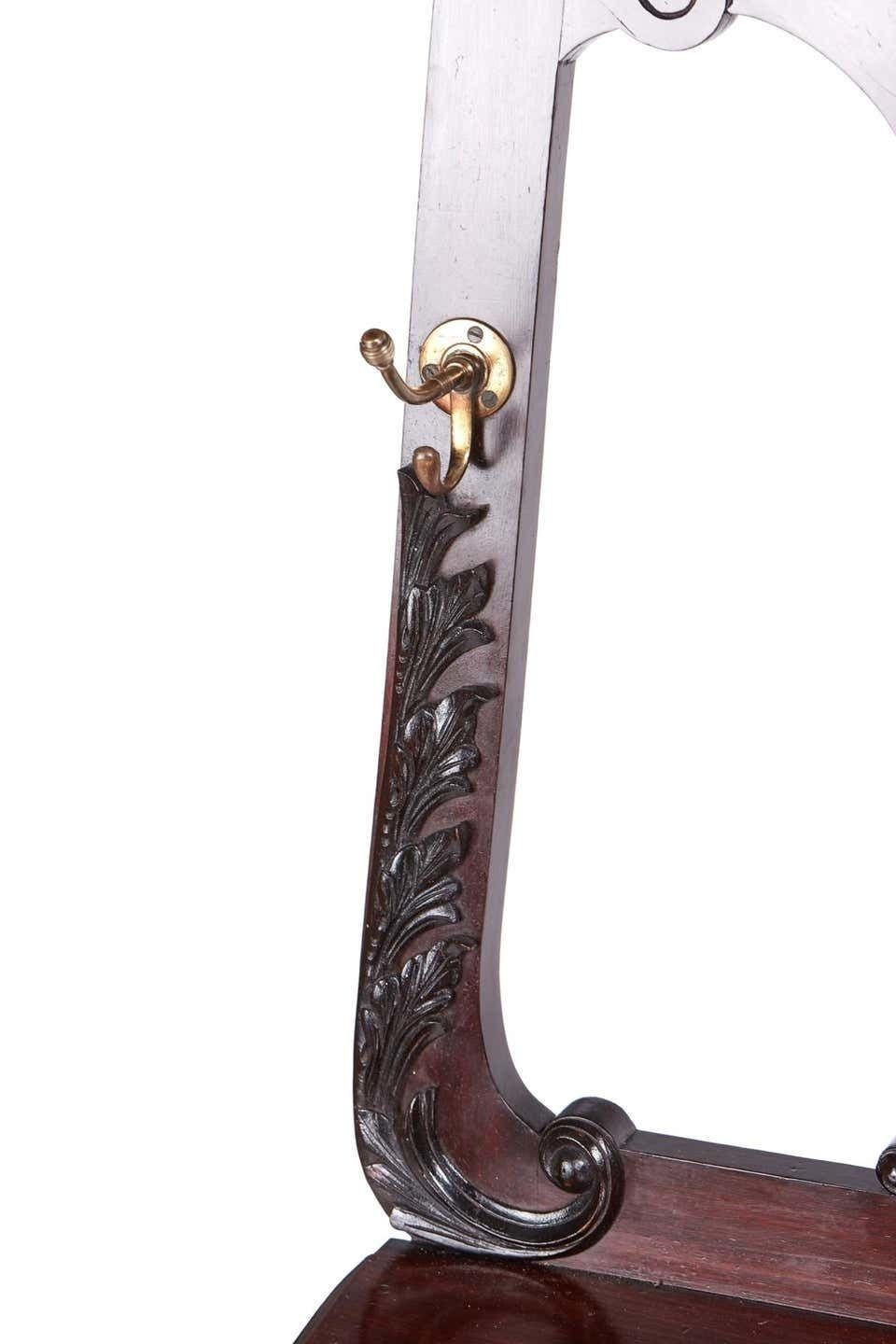 Antique Victorian Carved Mahogany Hall Stand photo for sale
