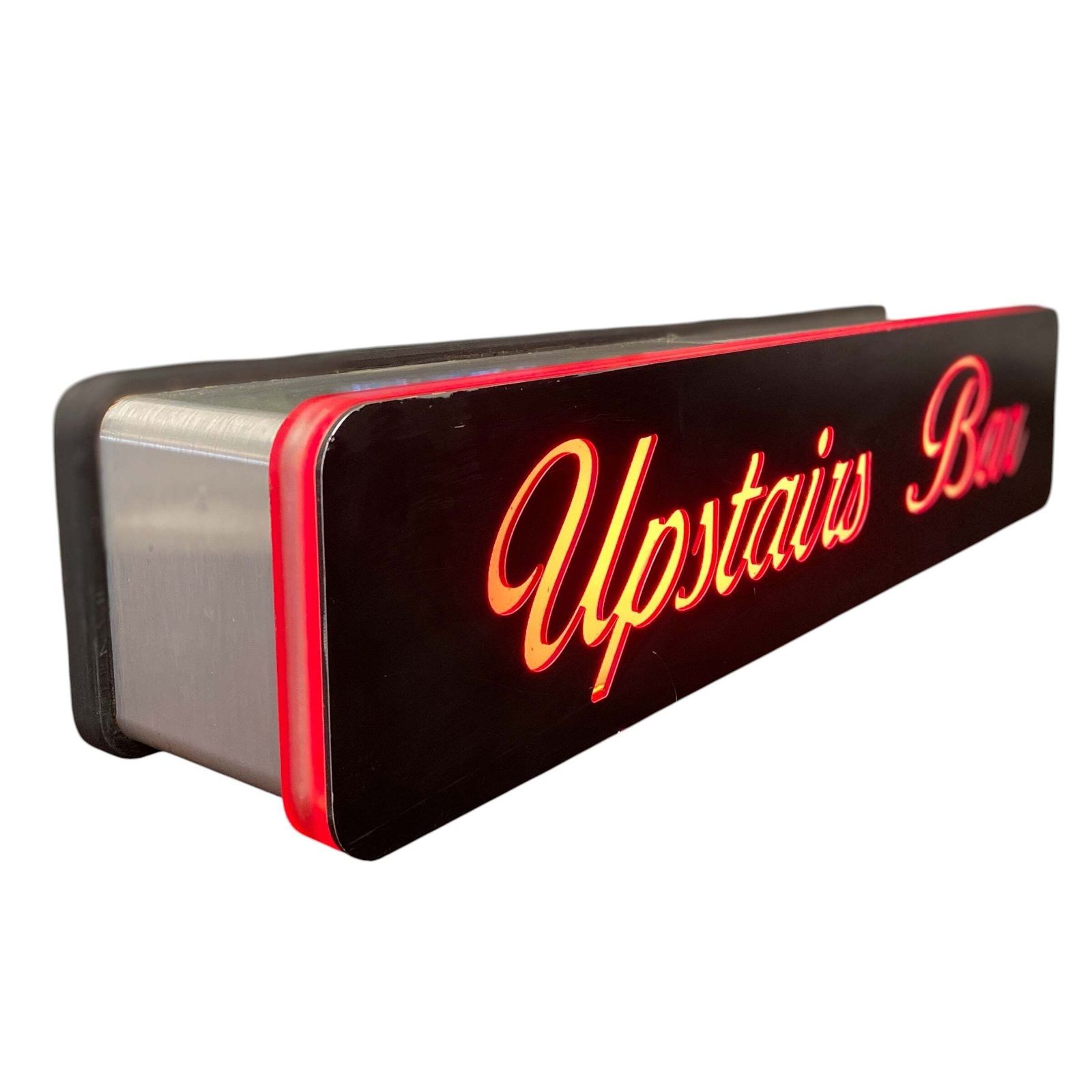 Illuminated Upstairs Bar Sign Led photo Home Decor