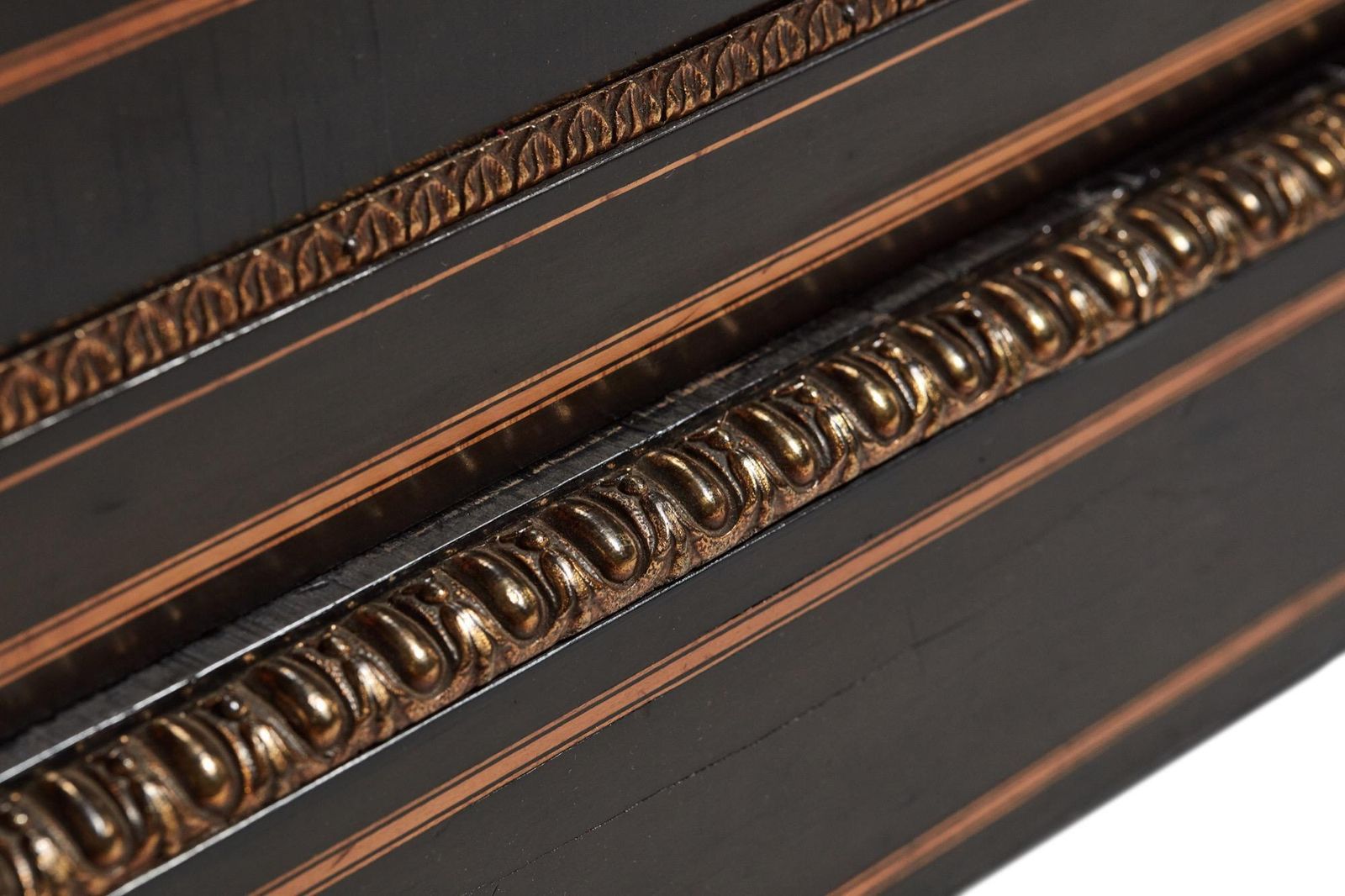 8010.0 Fine French Antique Ebonised And Amboyna Credenza With Large Sevres Style Plaque photo