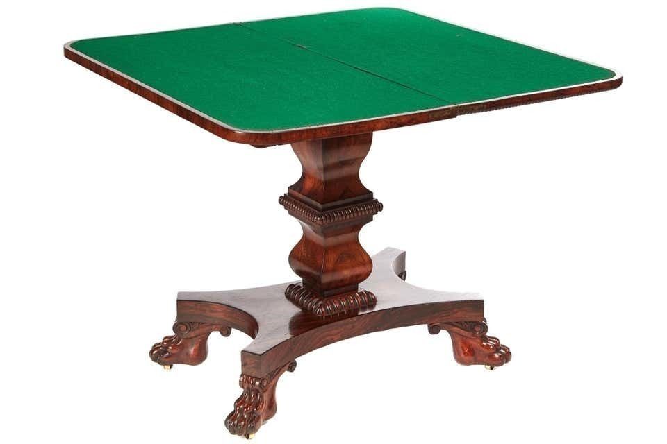 Antique Early 19th Century William IV Rosewood Card Table photo furniture