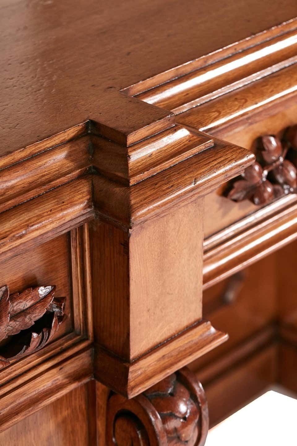 8990.0 Magnificent Large 19th Century Victorian Antique Carved Oak Mirror Back Sideboar photo