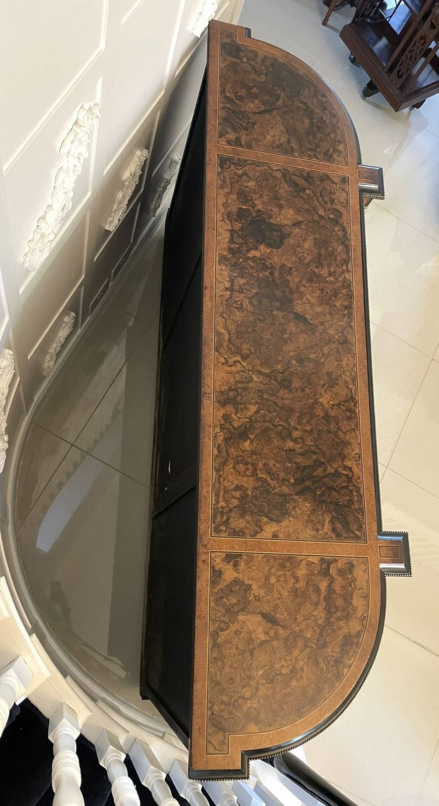 Superb Quality Large Antique Burr Walnut And Amboyna Inlaid Credenza photo buy