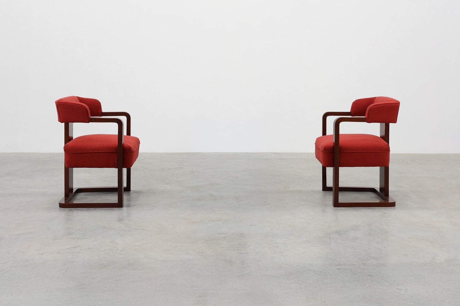 Red Art Deco Chairs, Belgium, 1920, Set Of 2 photo 4176.0