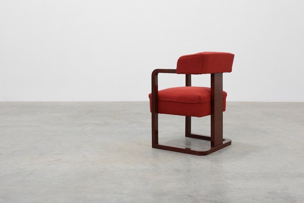 Art Deco Red Chair, Belgium, 1920 photo 2088.0
