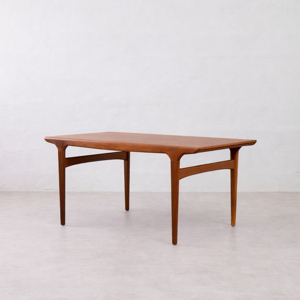 Dining Table With Extension Leaf, Johannes Andersen, Uldum Møbelfabrik photo for sale