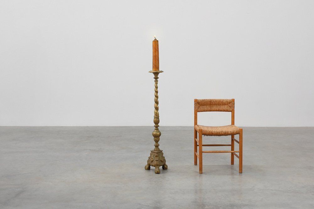 Large 19th Century Copper Church Candleholder, France photo furniture