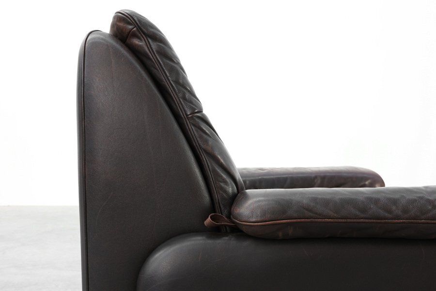 Mid Century Modern Ds‑66 Relax Chair In Brown Leather From De Sede, Switzerland, 1960s photo vinterior