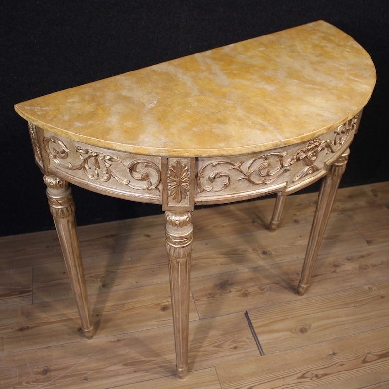 photo for sale Console italienne de style Louis XVI laquée, XXe siècle
