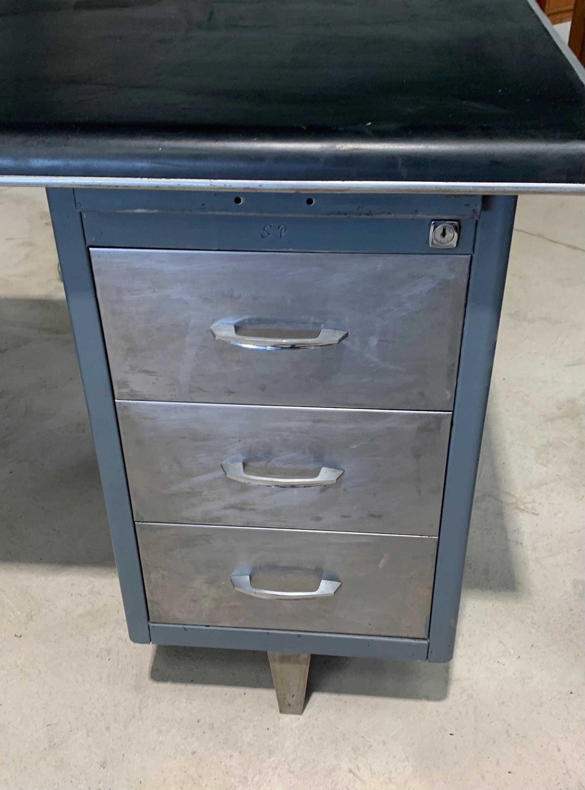 Mid Century Industrial Tanker Desk photo Furniture
