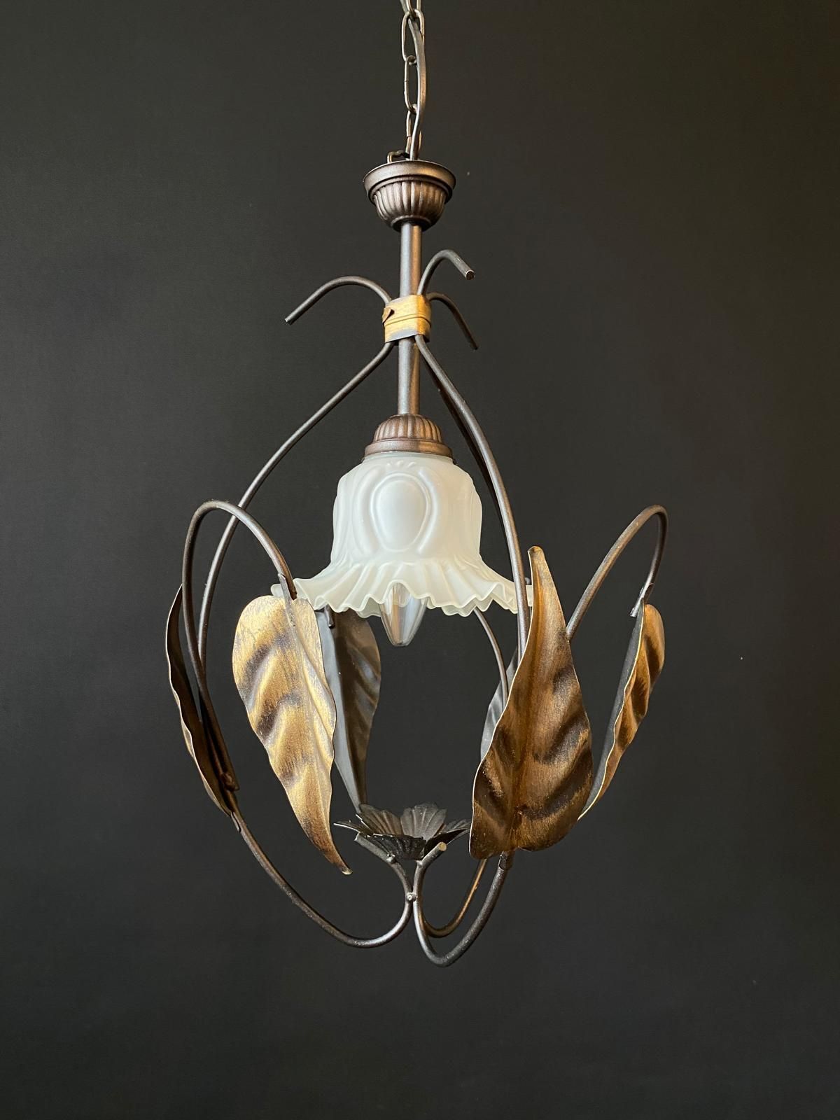 Duty Free For USA. Pair Of Vintage Chandeliers With Leaves photo vintage