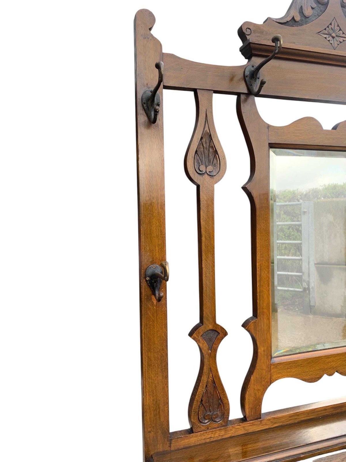 Antique Oak Art Nouveau Coat Stand Hall Stand photo 655.0