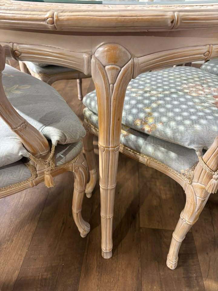 Eastern Influenced Bamboo Style Dining Suite photo Furniture