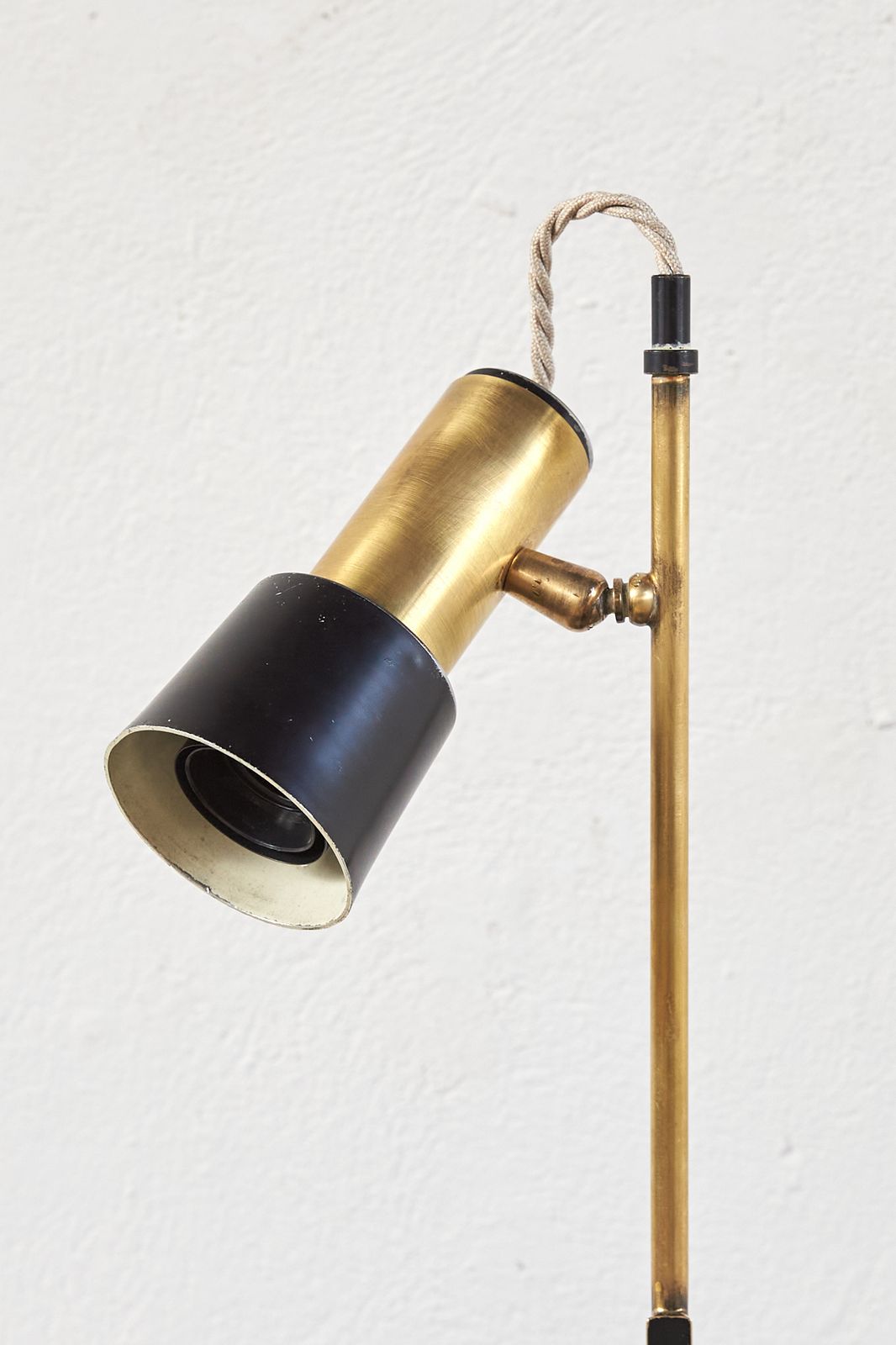 Black Metal And Brass Italian Desk Lamp With Marble Base, C1950 photo furniture