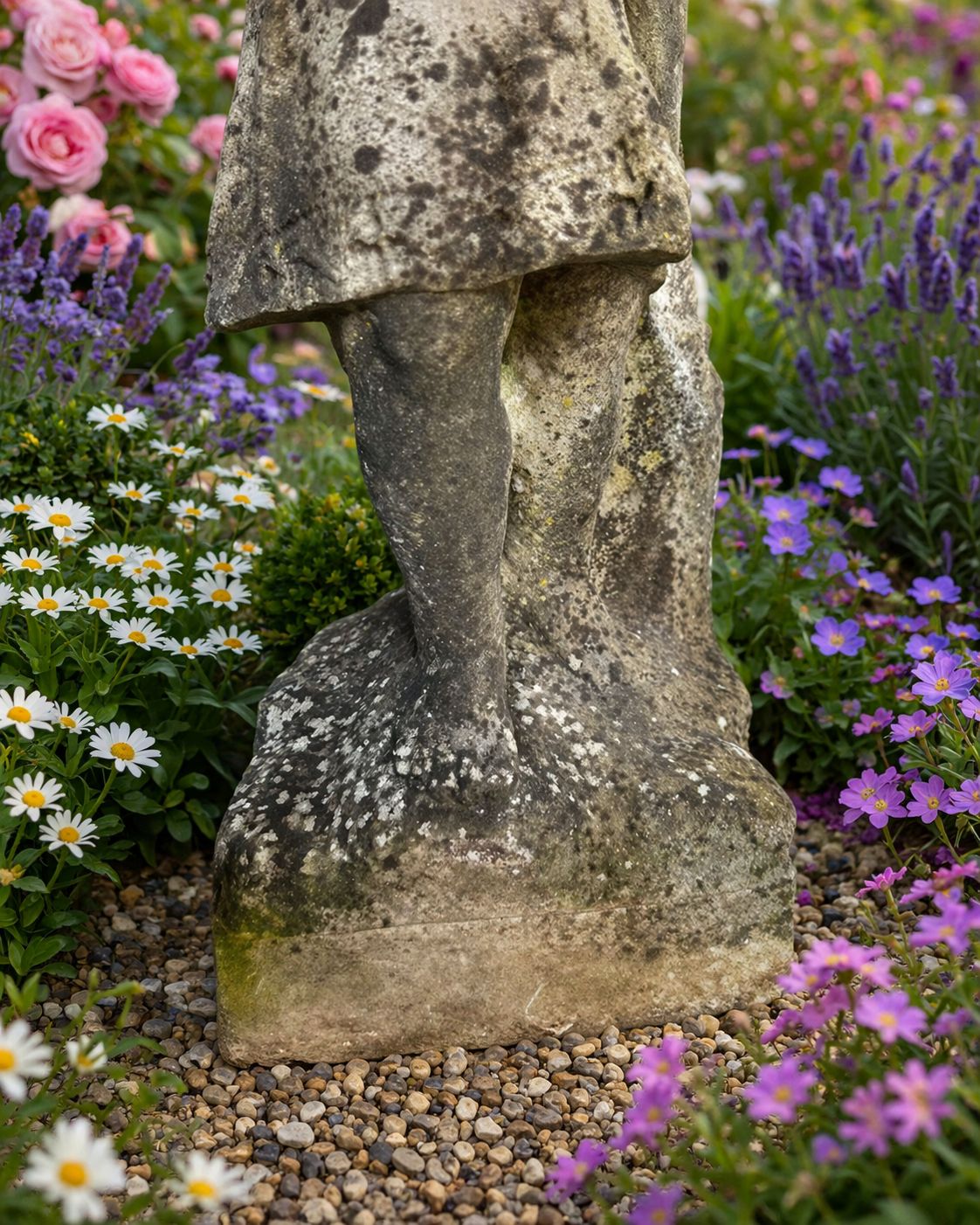 A Very Sweet Hand Carved Stone Figure Of A Young Girl, Dating To Circa 1930 photo buy