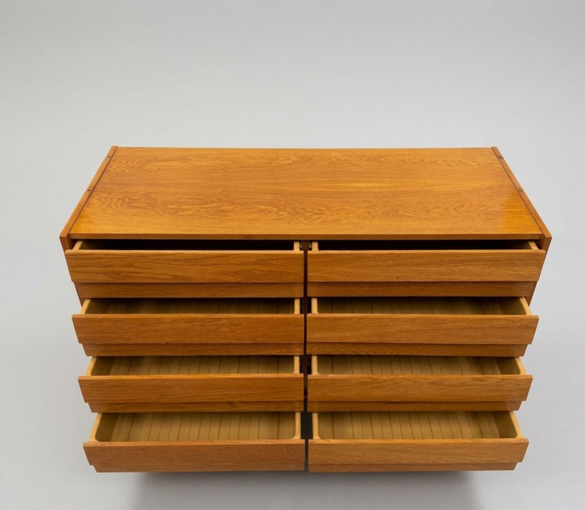 Chest Of Drawers Mid Century Veneer Jiří Jiroutek U 453 1960s Czechoslovakia. photo furniture