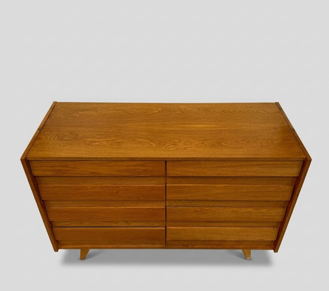 Chest Of Drawers Mid Century Veneer Jiří Jiroutek U 453 1960s Czechoslovakia. photo vinterior
