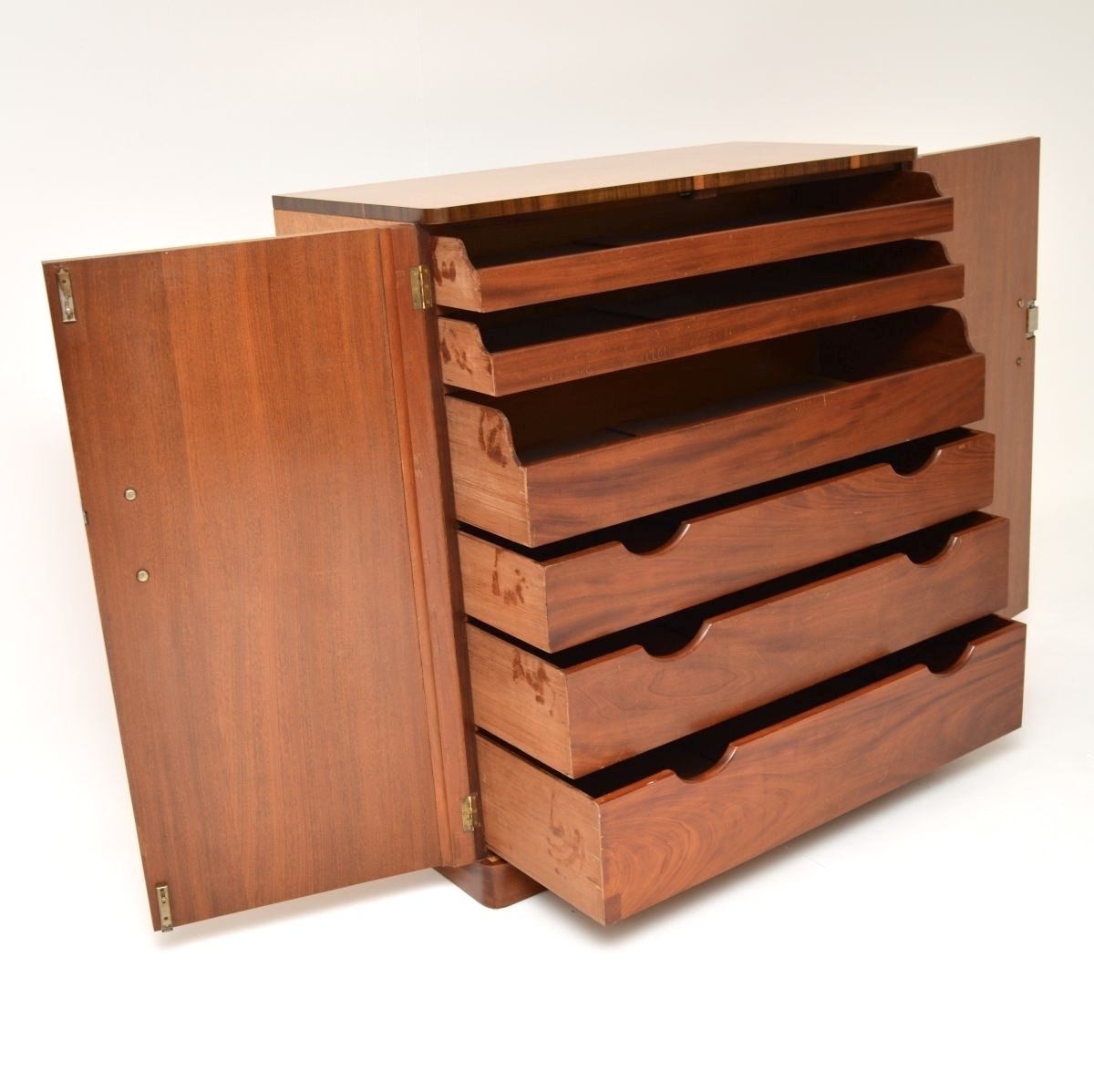 Art Deco Birds Eye Maple And Walnut Compactum Wardrobe photo Furniture