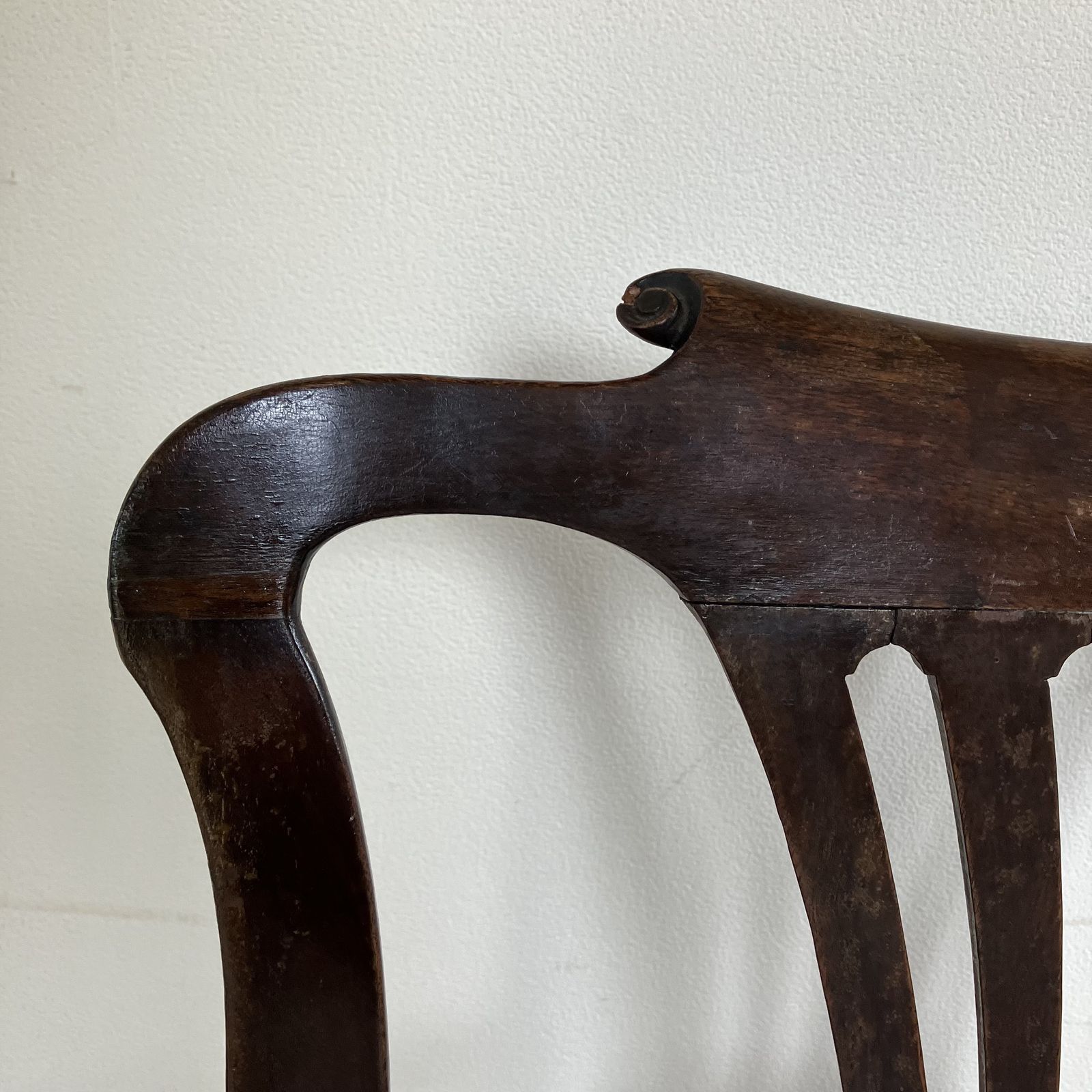 photo for sale Georgian Carver Chair, Chippendale Style, Pierced Splat Back, Upholstered Seat