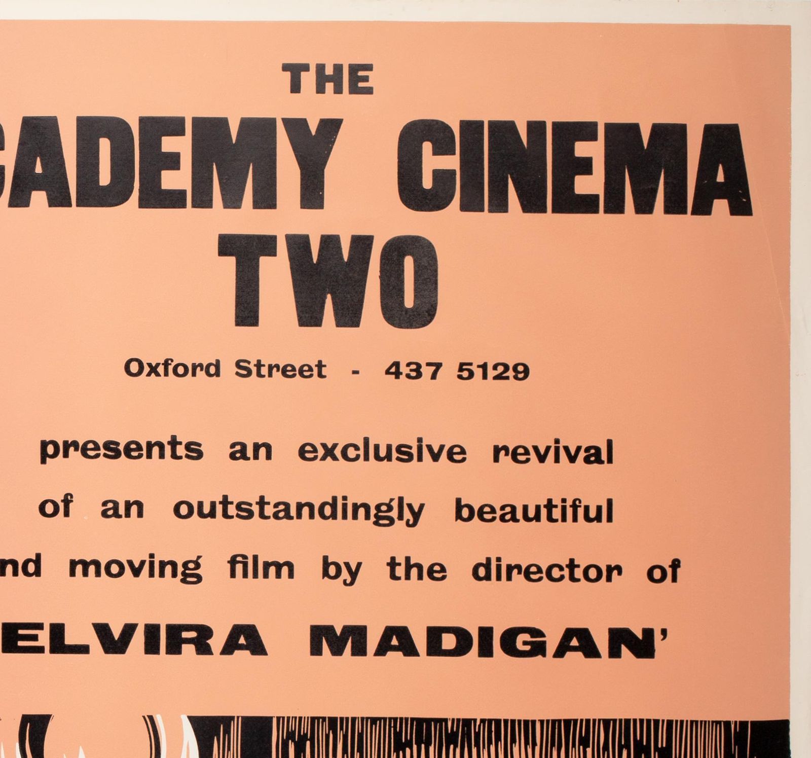 Affiche de cinéma Adalen '31, Academy Cinema Londres, années 1970, Strausfeld. photo Art