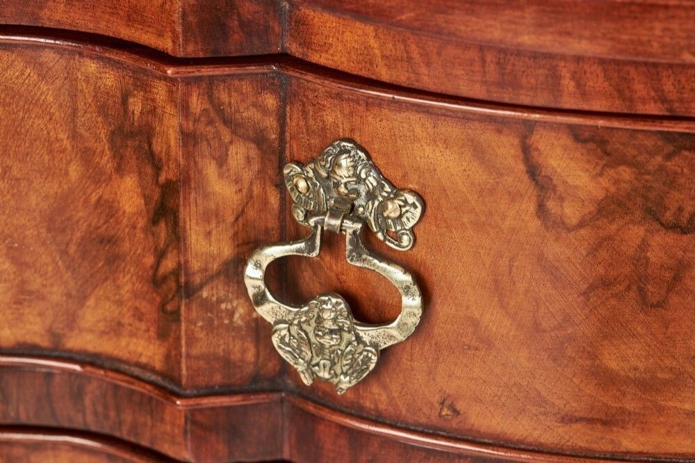 Walnut Serpentine Dutch 17th Century Revival Chest Circa 1920s photo buy