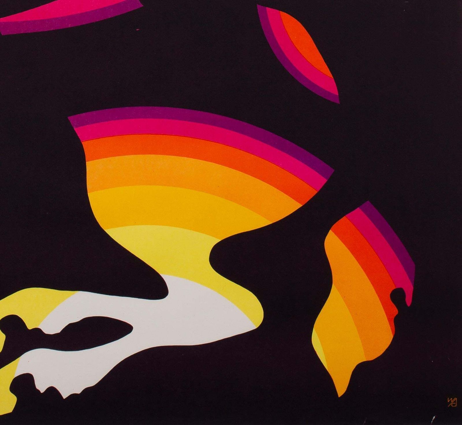 Cyrk Rainbow Rearing Horse 1969, Janowski. photo vintage