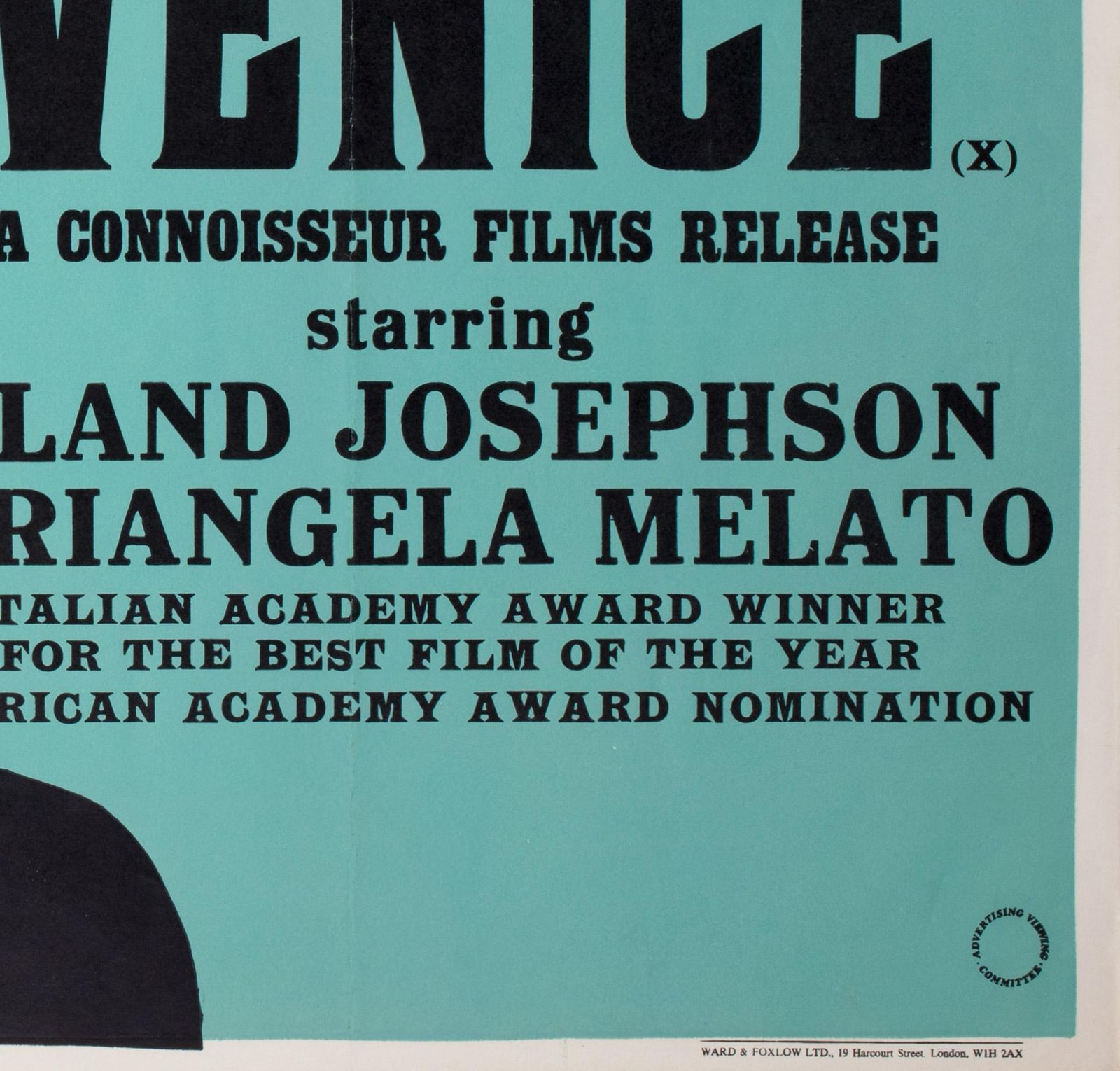 Forget Venice 1979 London Uk Quad Film Movie Poster, Strausfeld. photo vintage