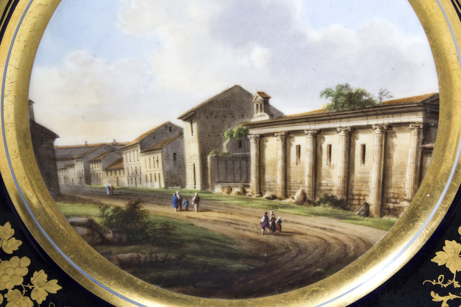 Antique French Porcelain Plate By Pucher Deroche, Paris C1880 photo for sale