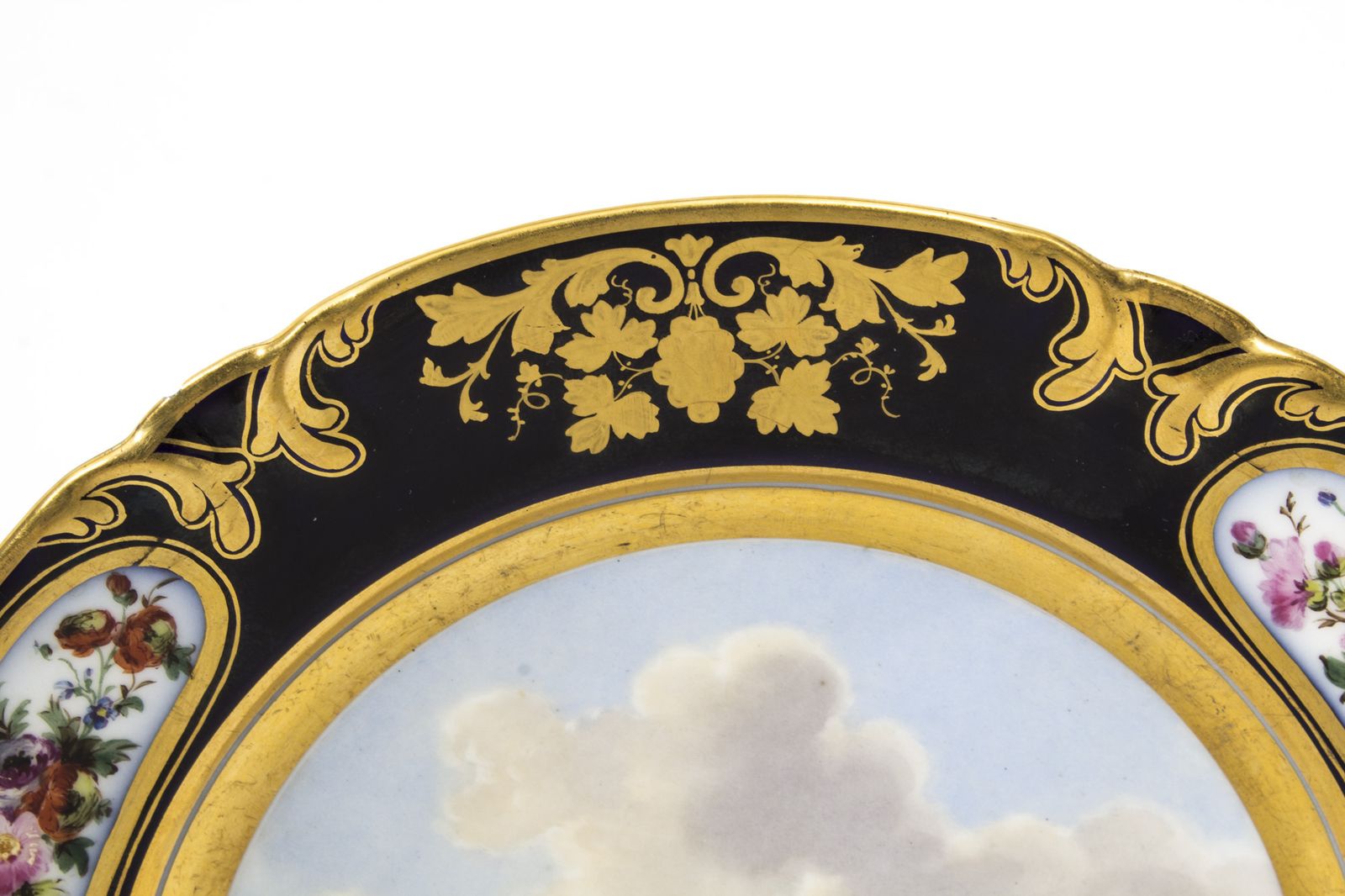 Antique French Porcelain Plate By Pucher Deroche, Paris C1880 photo Home Decor