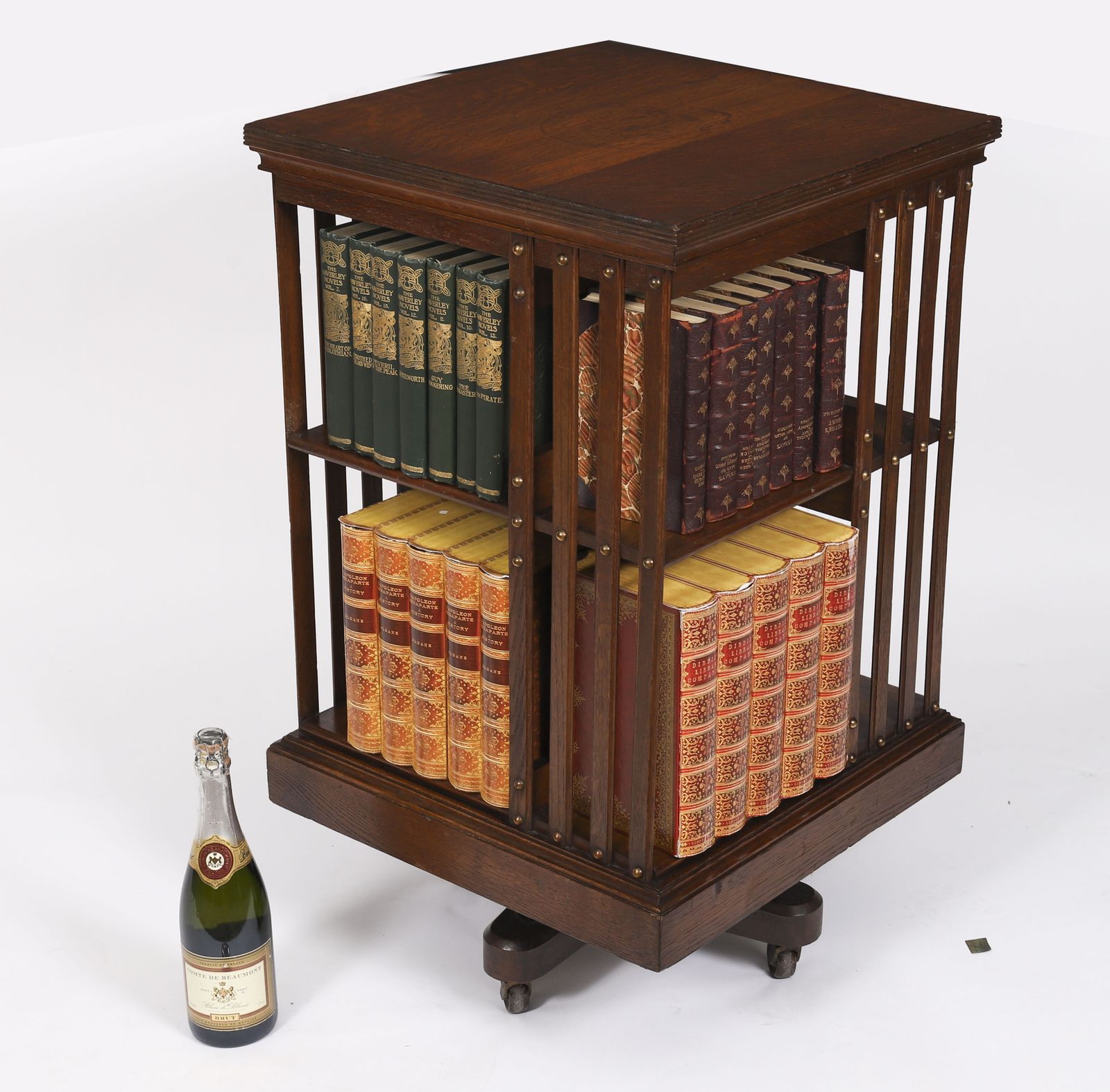 photo for sale English Victorian Oak Revolving Bookcase Circa 1890