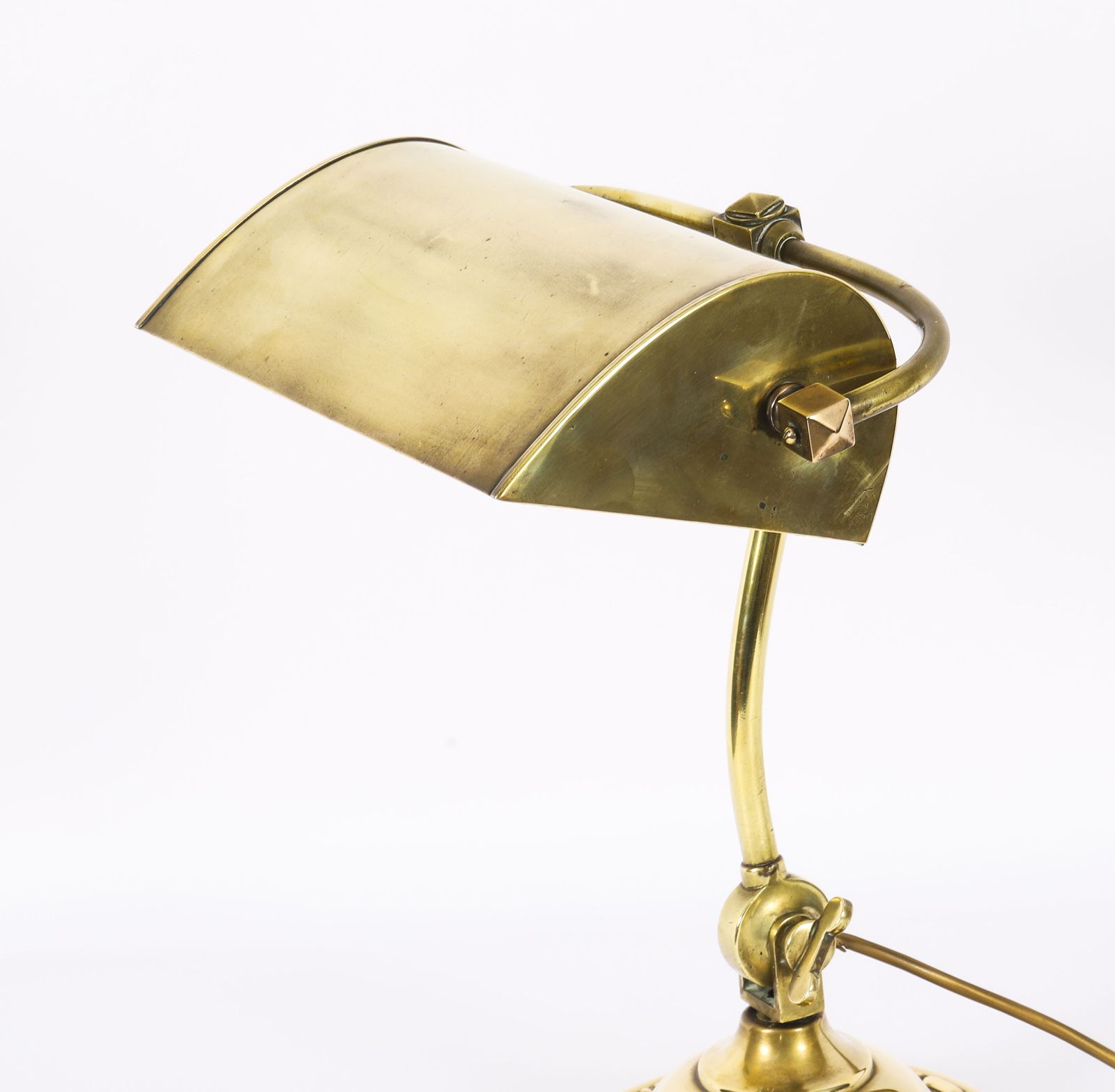 Art Deco Articulated Brass Bankers Lamp  20th C photo Lighting