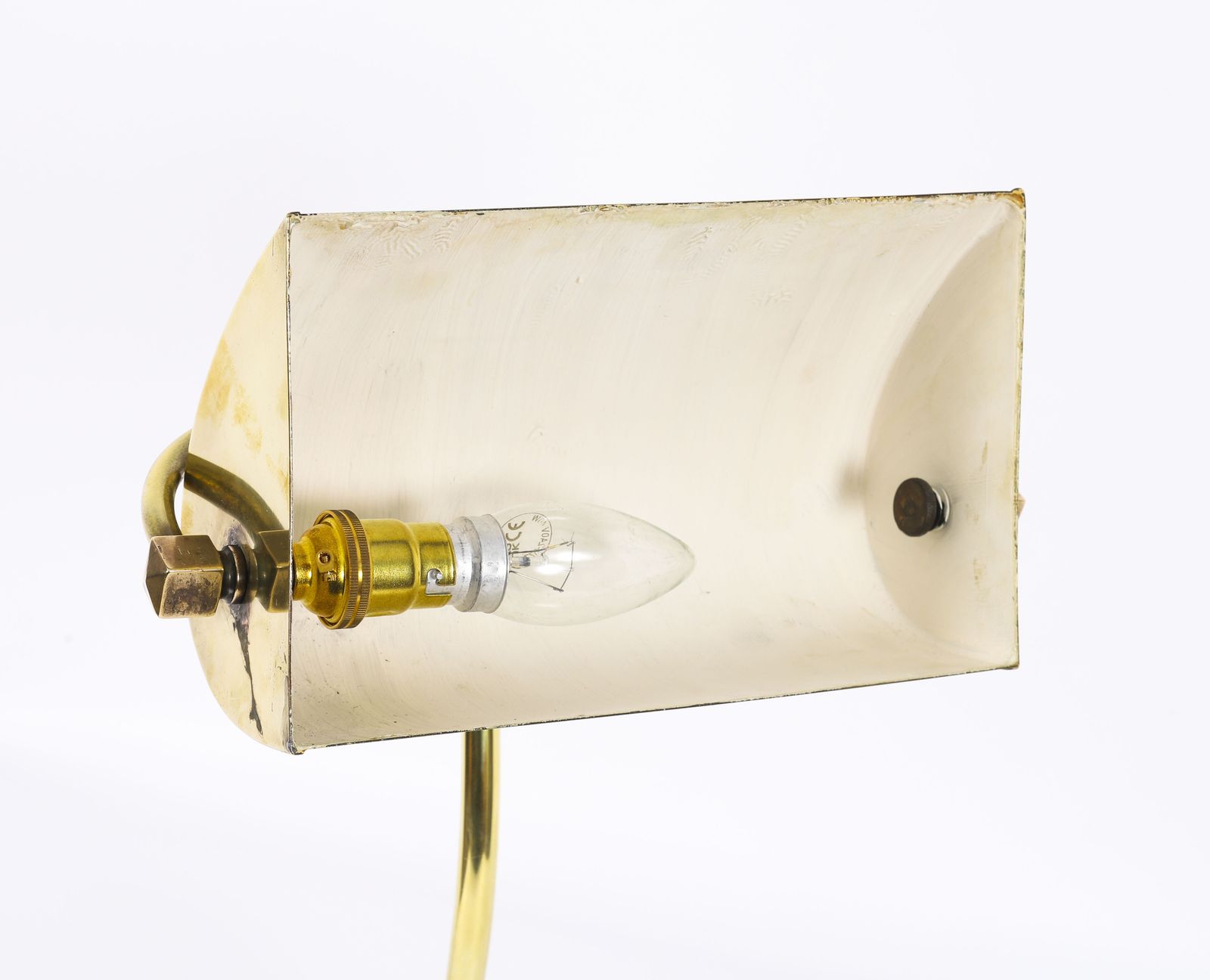 photo furniture Art Deco Articulated Brass Bankers Lamp  20th C
