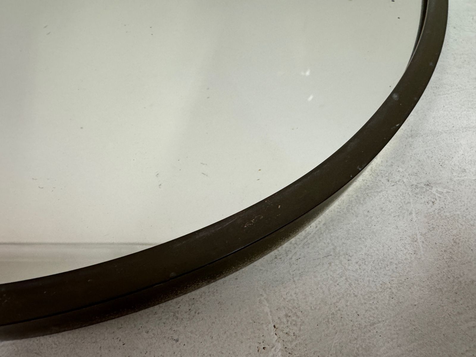 1950s Italian Brass Shield Shape Mirror photo for sale