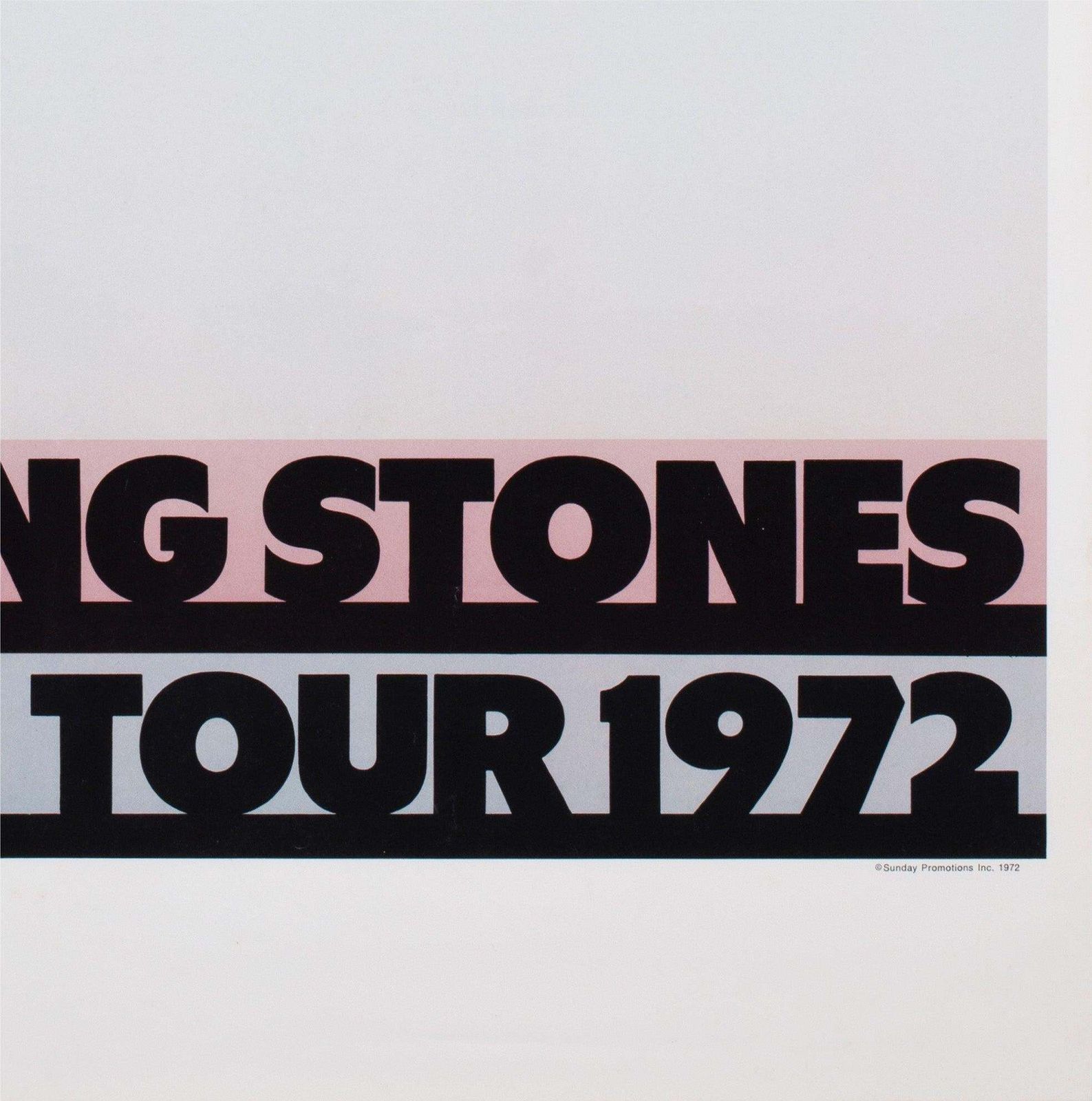 Rolling Stones 1972 Tour Music Poster, John Pasche photo vintage