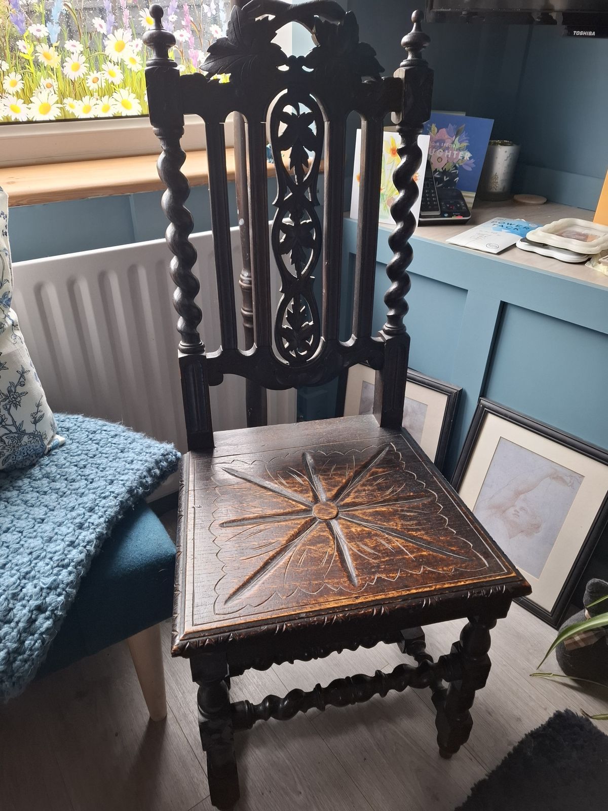 Late Victorian Barley Twist Oak Chair photo vinterior
