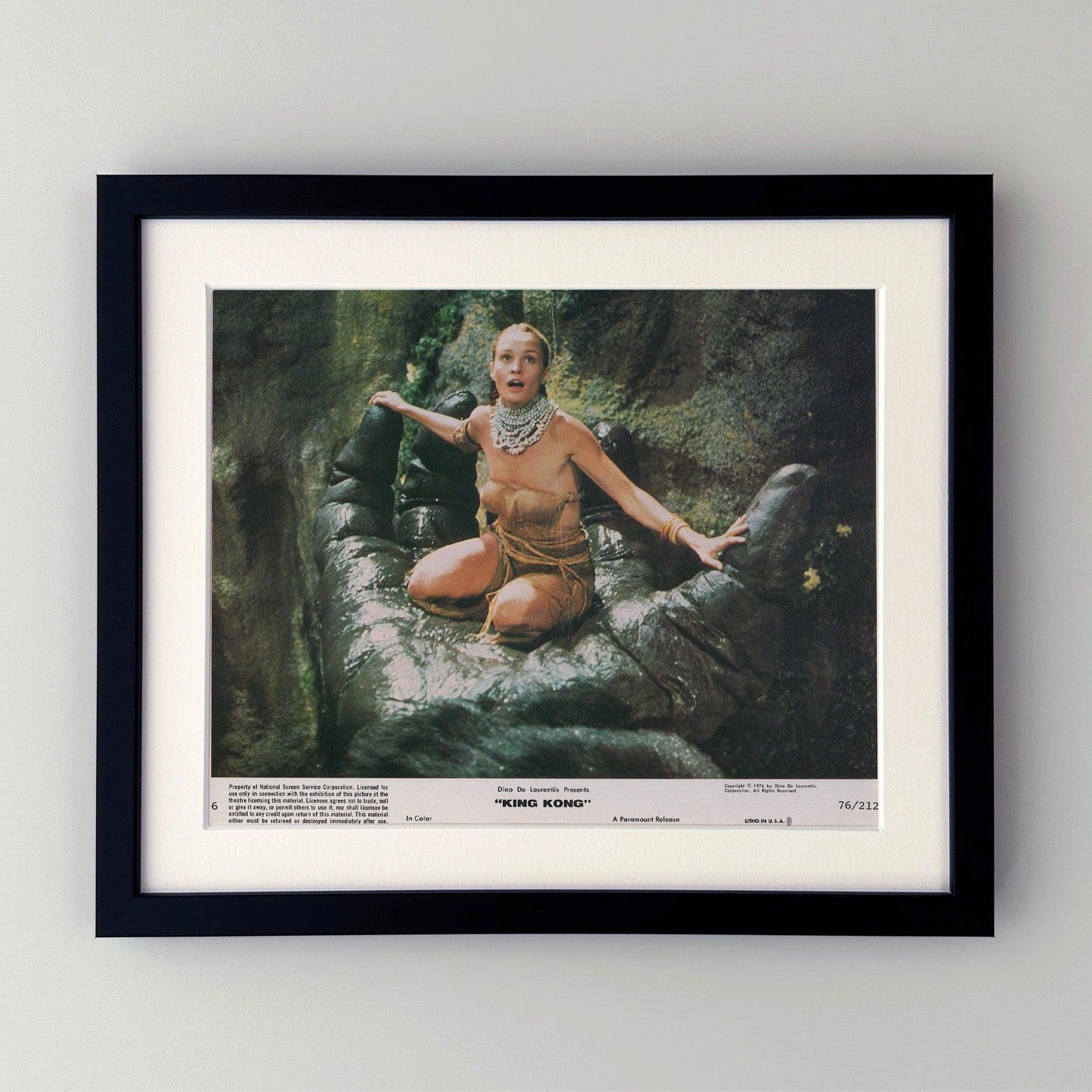 Carte de lobby King Kong 1976, encadrée photo furniture