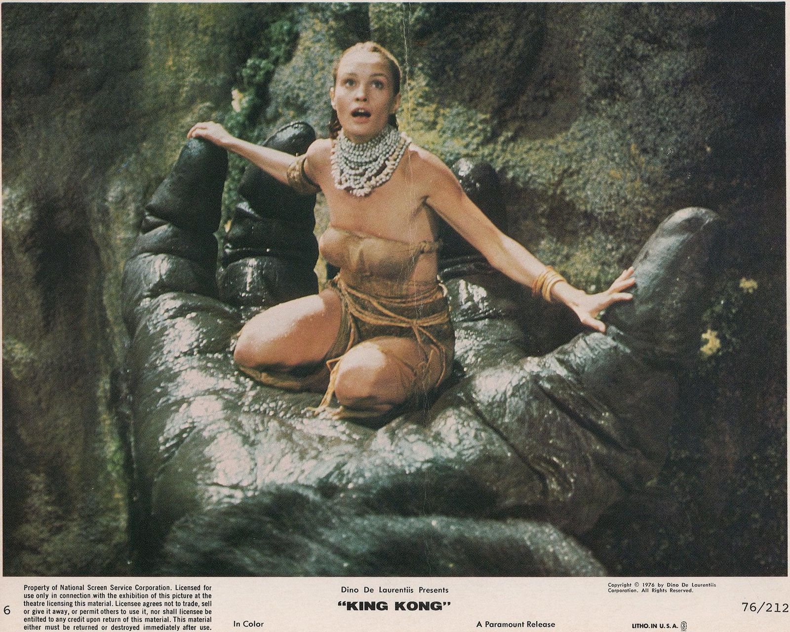 Carte de lobby King Kong 1976, encadrée photo vinterior