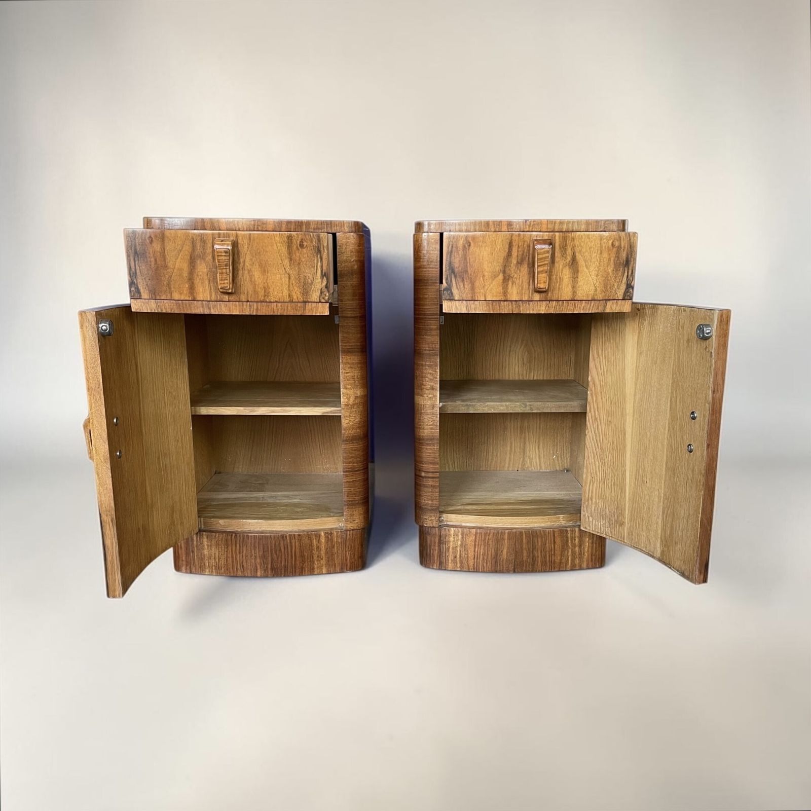 A Pair Of Art Deco Bedside Cabinets photo Furniture