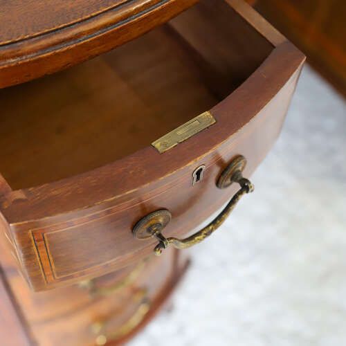 Furniture Late 18th/Early 19th‑Century English Sheraton Revival Kidney Desk   Original Leather Top photo