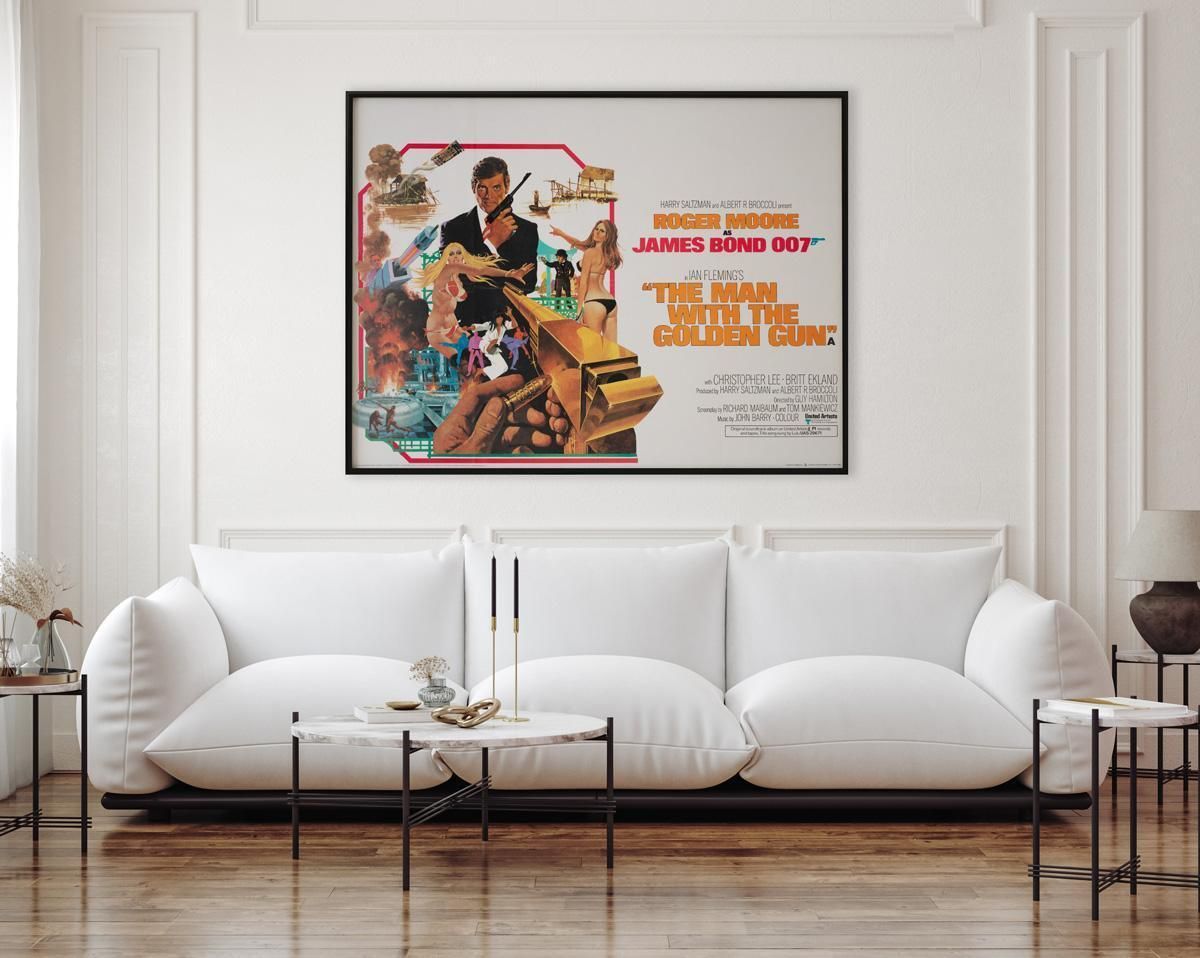 Man With The Golden Gun 1974, James Bond, Uk Film Poster, Robert Mcginnis. photo furniture