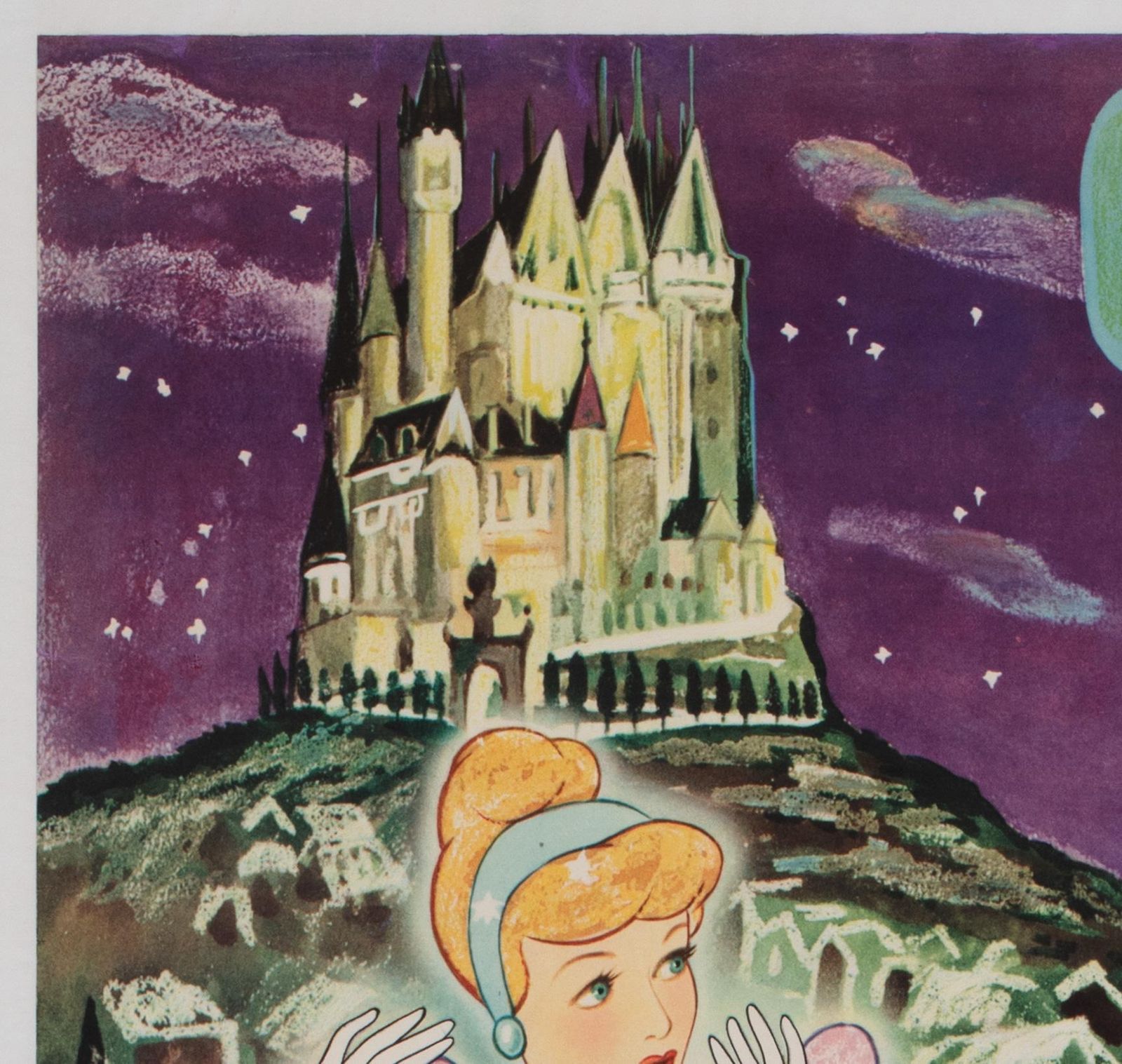 Affiche de cinéma japonaise B2 Cinderella, années 1950, Disney. photo for sale