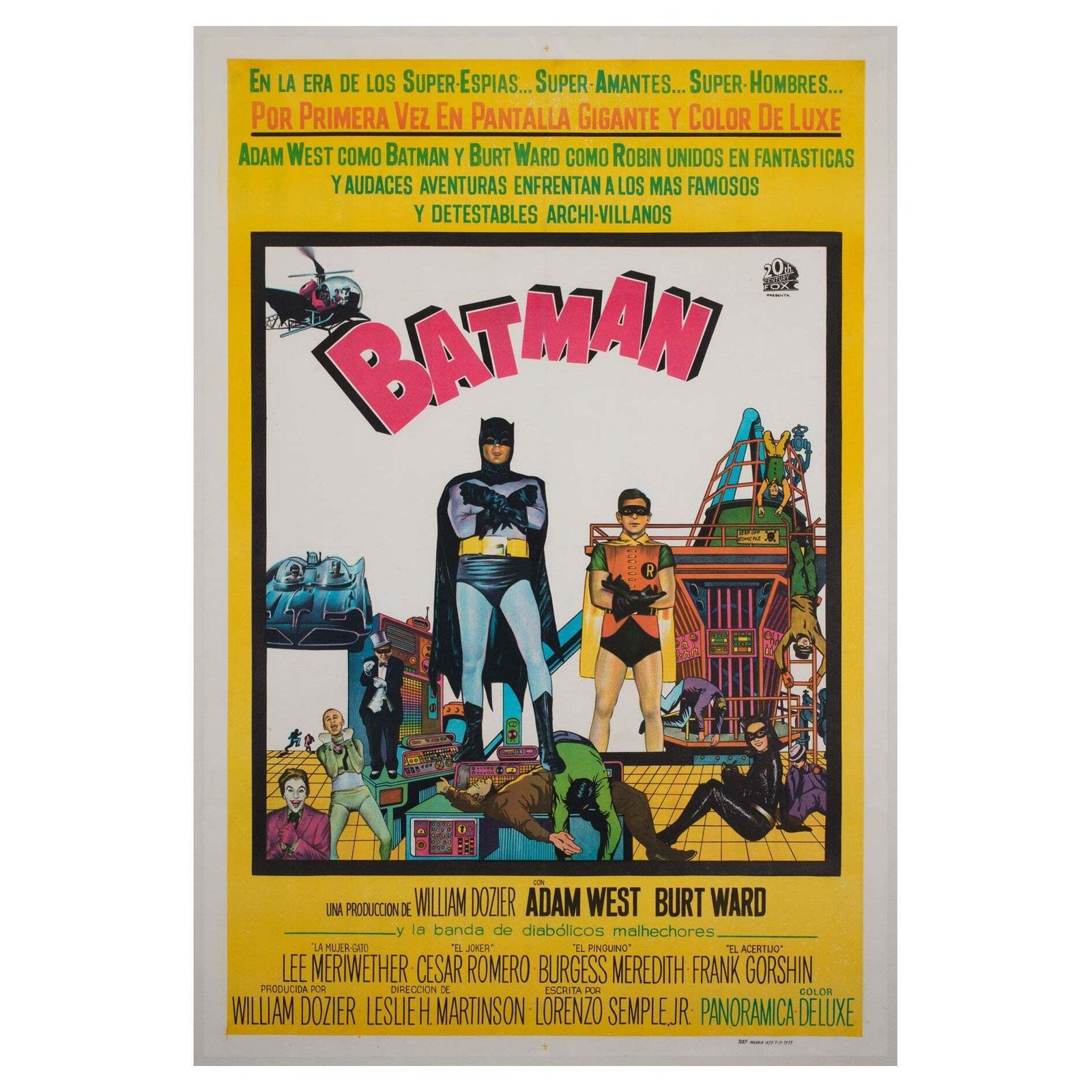 Affiche de cinéma argentine Batman 1966.