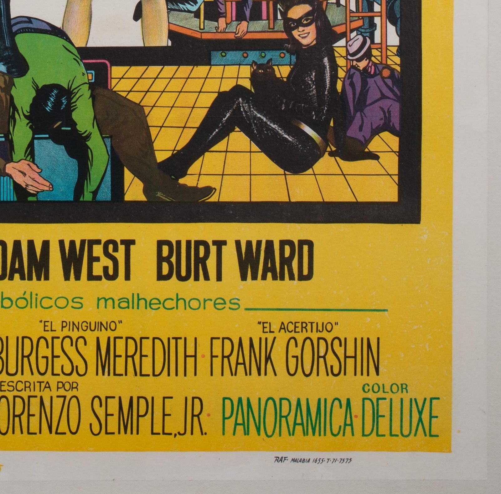 Affiche de cinéma argentine Batman 1966. photo vintage