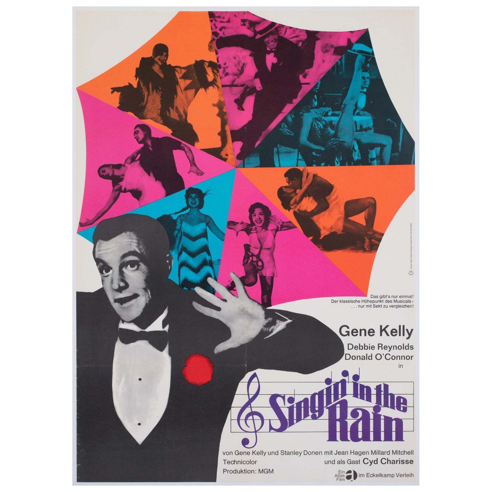 Singin' In The Rain R1966 German A1 Film Poster, Dorothea Fischer Nosbisch.