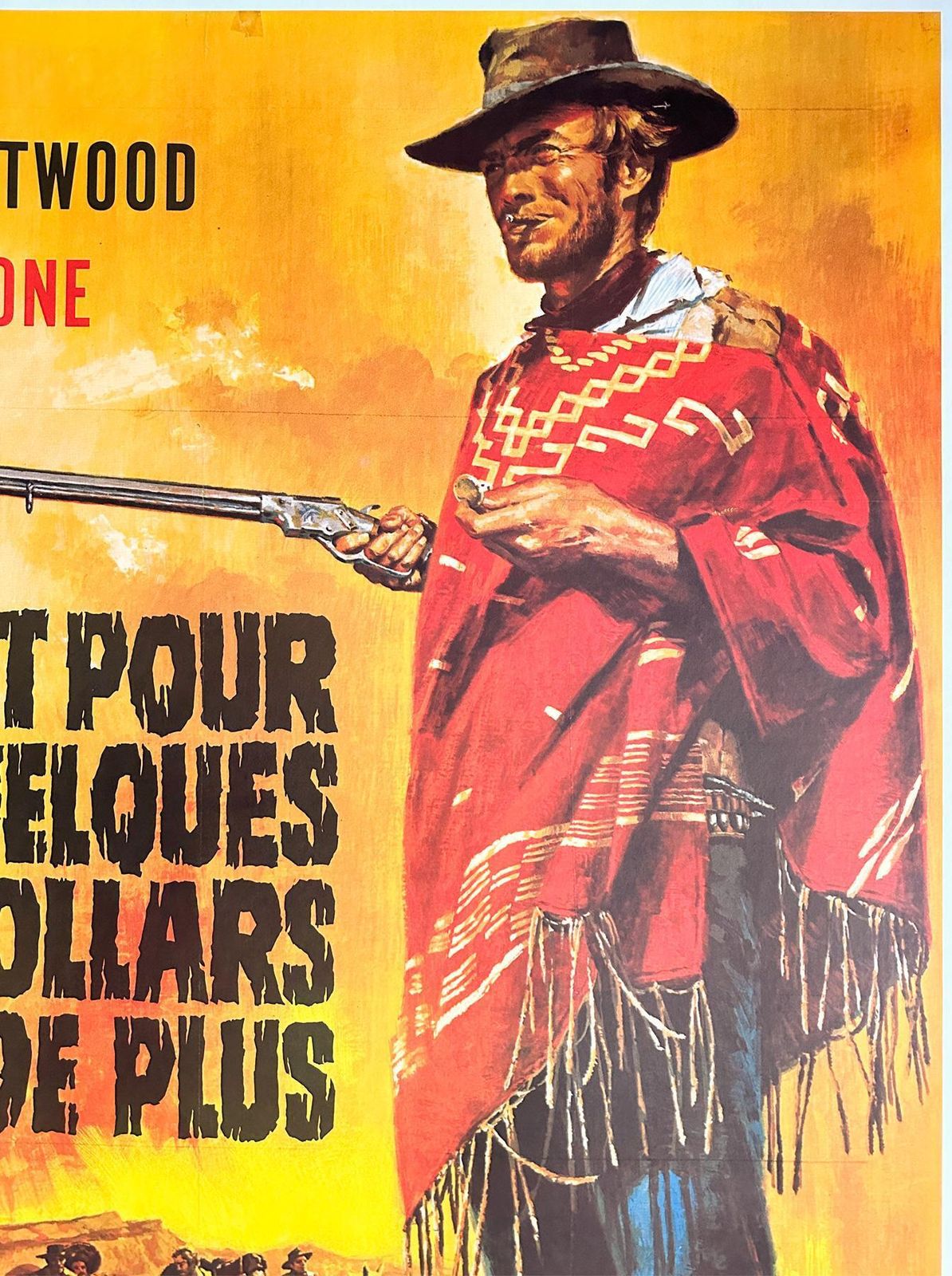 For A Few Dollars More 1966 French Grande Film Poster, Jean Mascii photo Art
