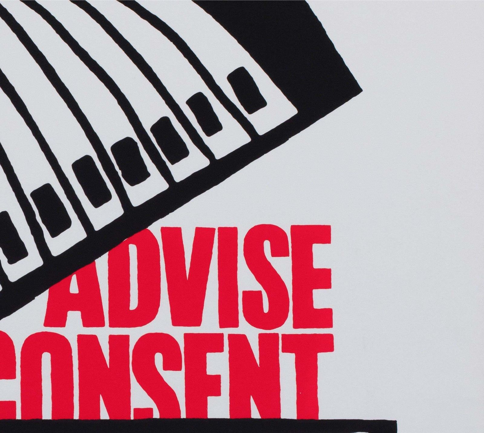 Advise And Consent C1962 Limited Edition Us Silkscreen Film Poster, Saul Bass photo vinterior